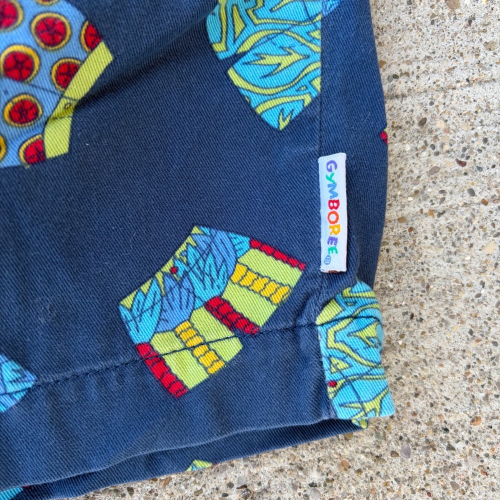 Vintage Gymboree Rainbow Tag boys colorful rint shorts pleated size XXL - Picture 2 of 6